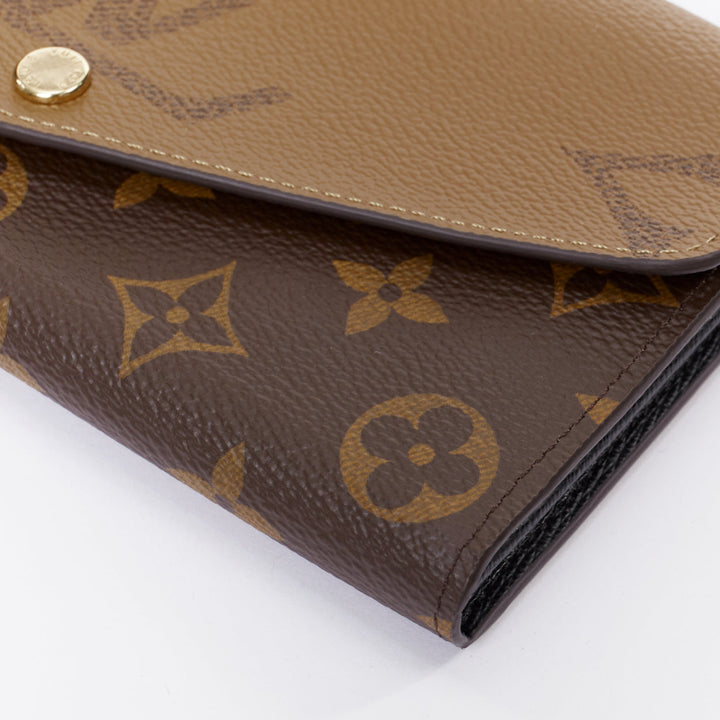 Louis Vuitton SarahMonogram Reverse Giant canvas rectangular wallet