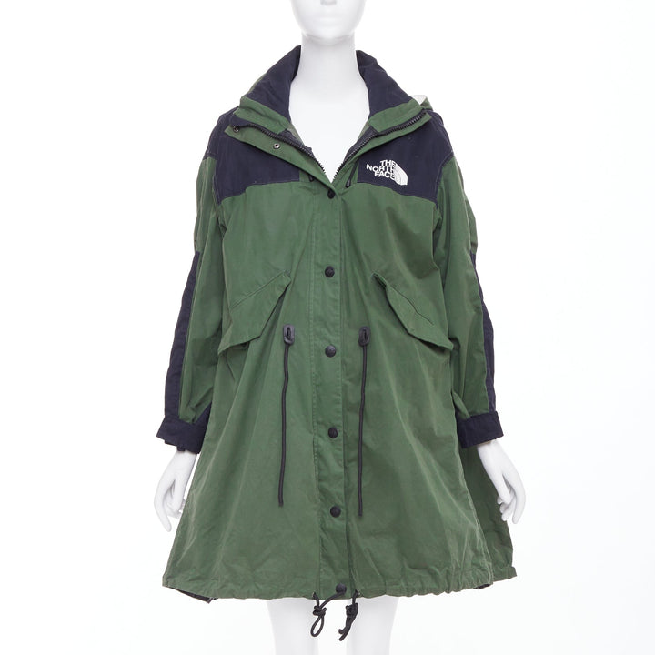 SACAI THE NORTH FACE 2017 Fishtail Mountain Parka green black anorak coat M