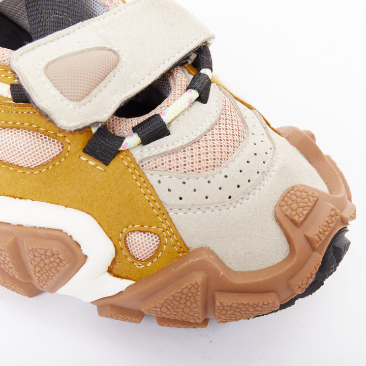 ACNE STUDIOS Bolzter Bryz yellow brown grey suede dad chunky sneakers EU38