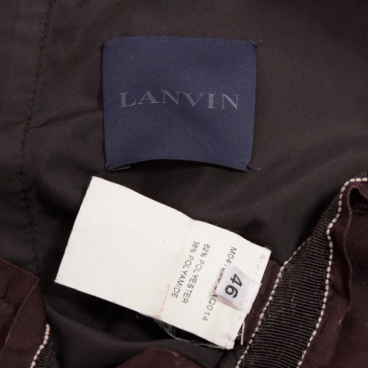 LANVIN dark purple plum drawstring waist tapered jogger pants FR46 S