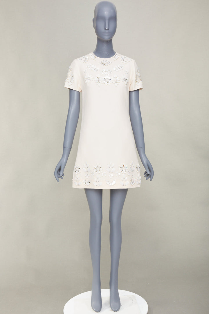 VALENTINO 2021 Bridal San Gallo ivory floral crystal dress IT40 S Meghan Markle