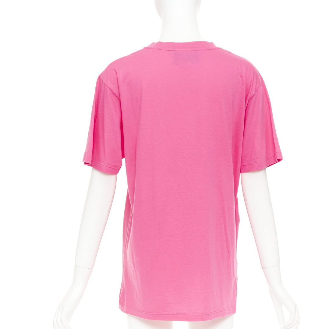GUCCI 2017 pink cotton multicolor sequin UFO rainbow graphic t-shirt XS
