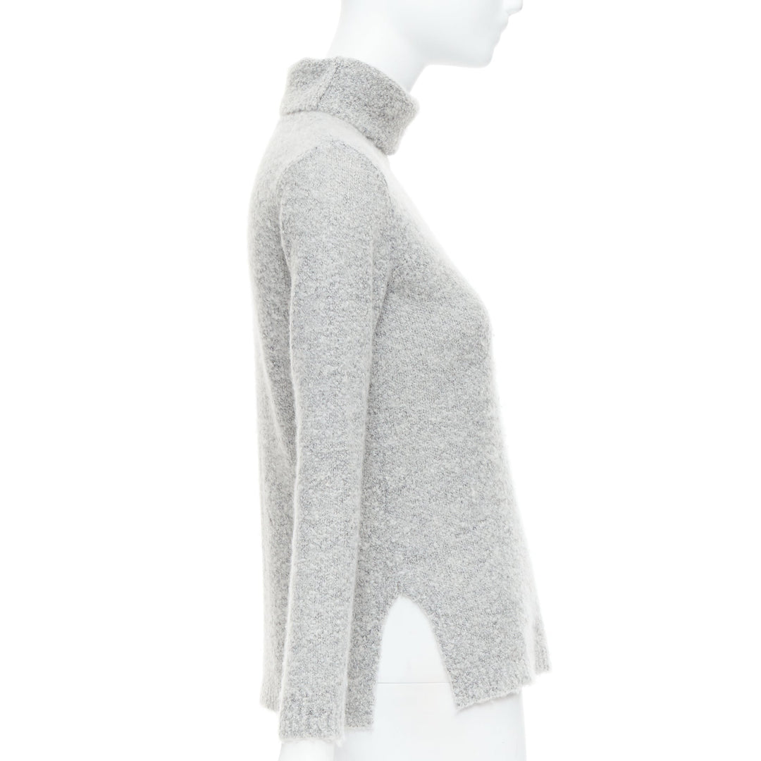 CLUB MONACO 100% cashmere grey turtleneck long sweater XS