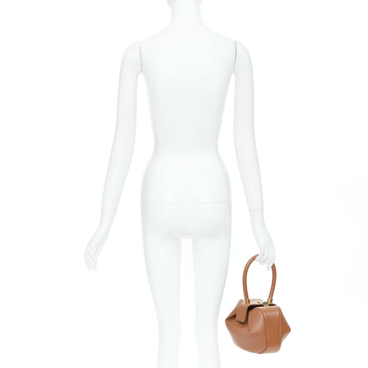 GABRIELA HEARST Nina Medium cognac tan Italian nappa leather top handle bag
