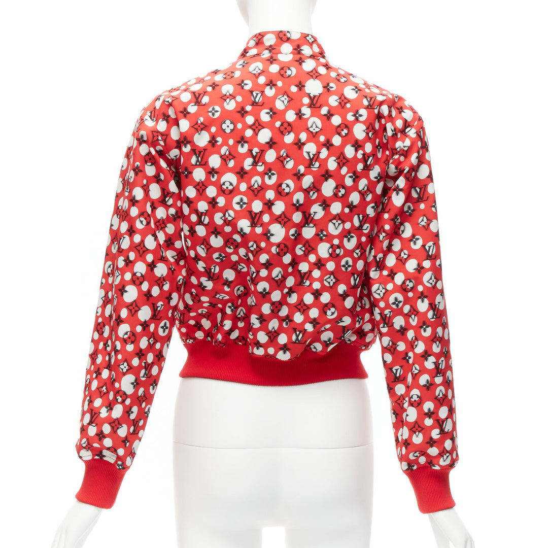 LOUIS VUITTON Yayoi Kusama 2023 Runway Reversible red infinity dots bomber FR34