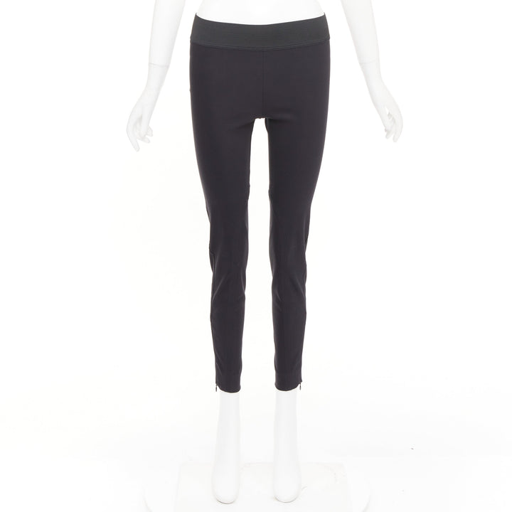 STELLA MCCARTNEY grey cotton blend elastic waist paneled legging pants IT 36 XXS