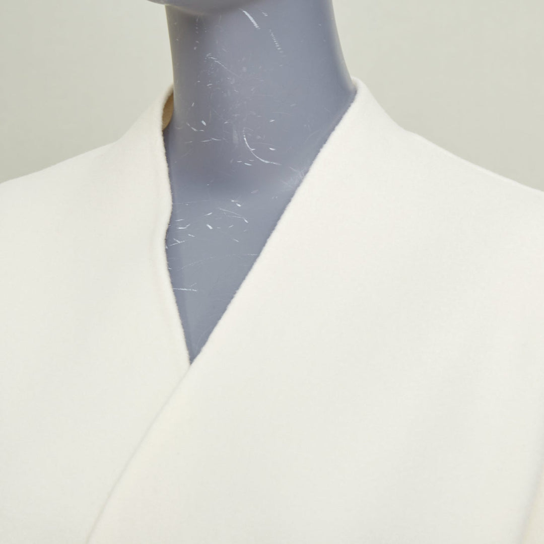ANINE BING 2021 Hunter ivory double faced wool cashmere wrap coat XS
