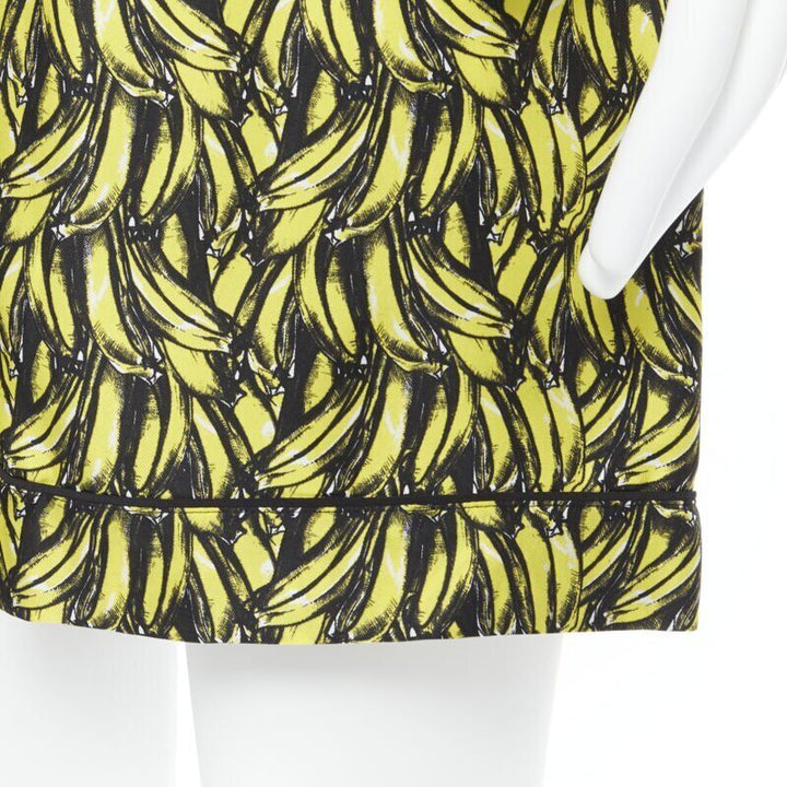 PRADA iconic banana print 100% silk elasticated waist boxer shorts S