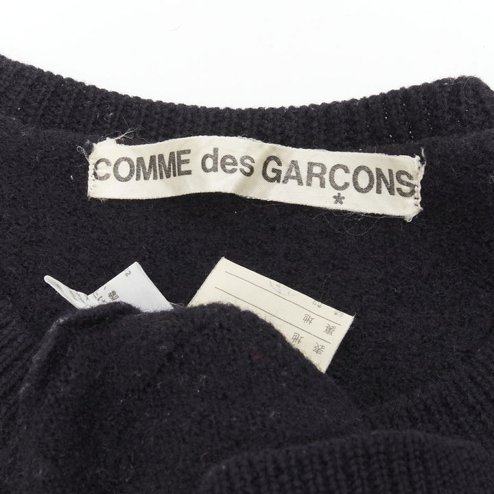 vintage COMME DES GARCONS 1980s bubble patchwork shrunken boiled wool sweater