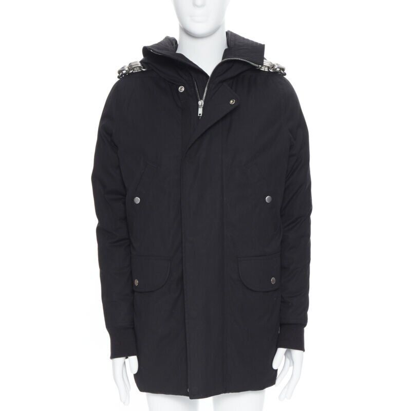 RICK OWENS 2019 Larry Jumbo Parka chained goose down padded puffer IT40 S