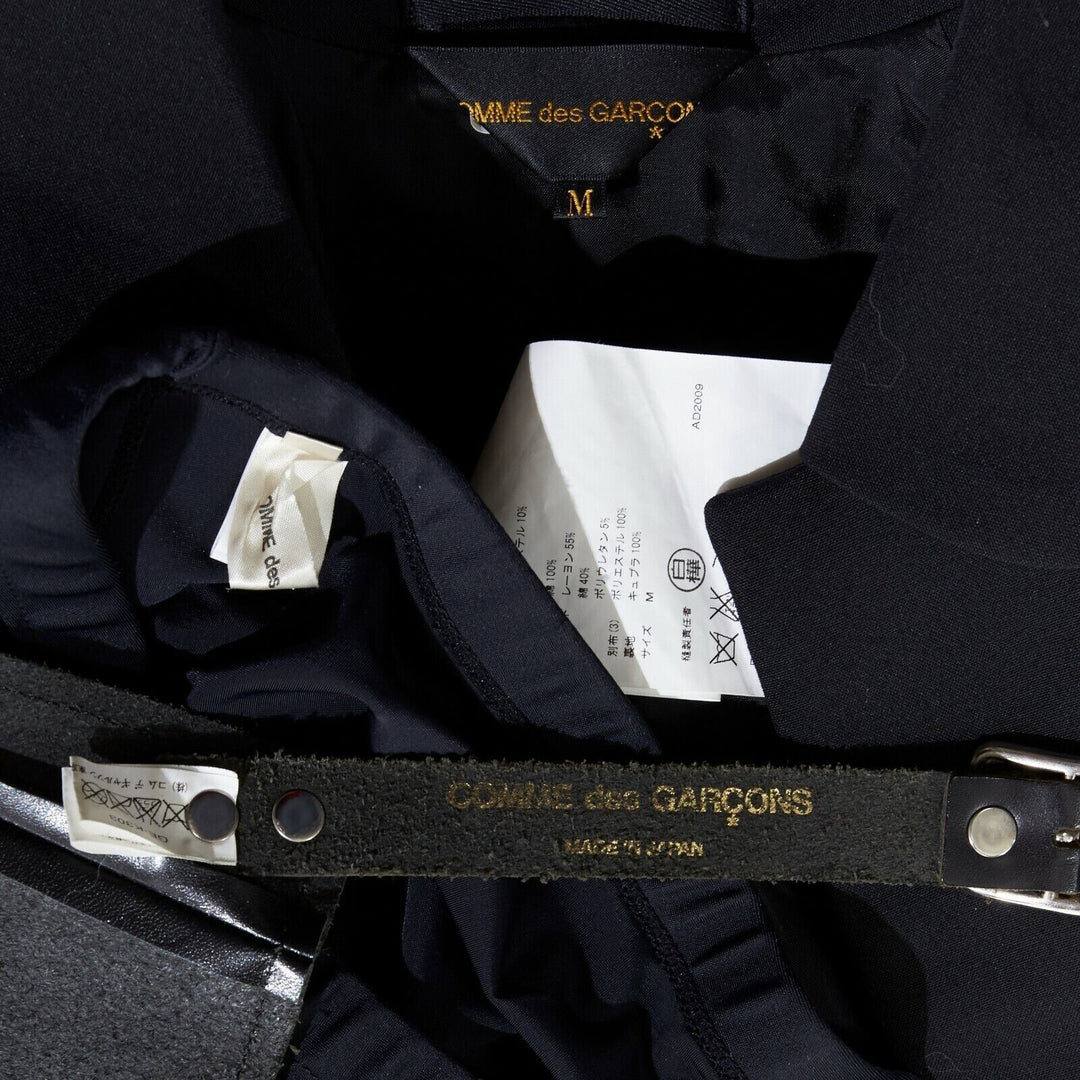 runway COMME DES GARCONS 2010 sequins brocade blazer biker shorts belt set S