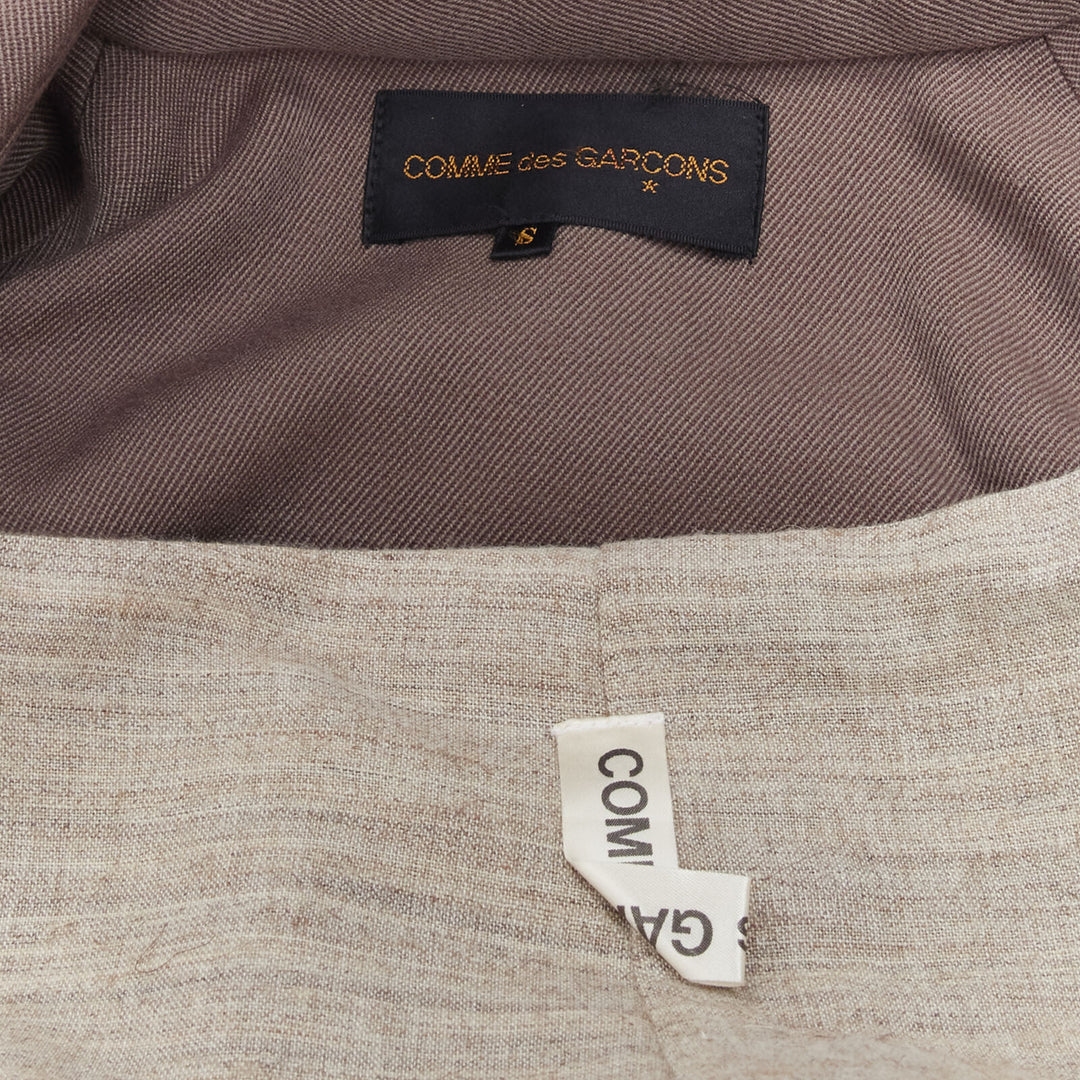 rare COMME DES GARCONS Vintage 1998 Runway patchwork inside out  jacket skirt S