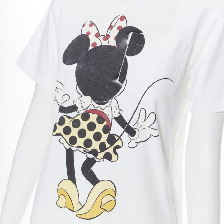 VICTORIA BECKHAM white Disney Minnie Mouse print short sleeve tshirt US2