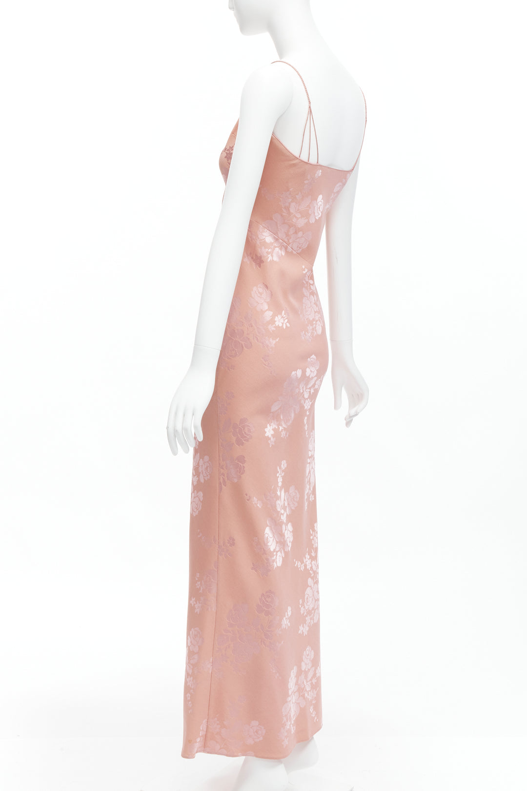 CHRISTIAN DIOR Galliano Vintage 2009 pink oriental floral jacquard dress FR36 S