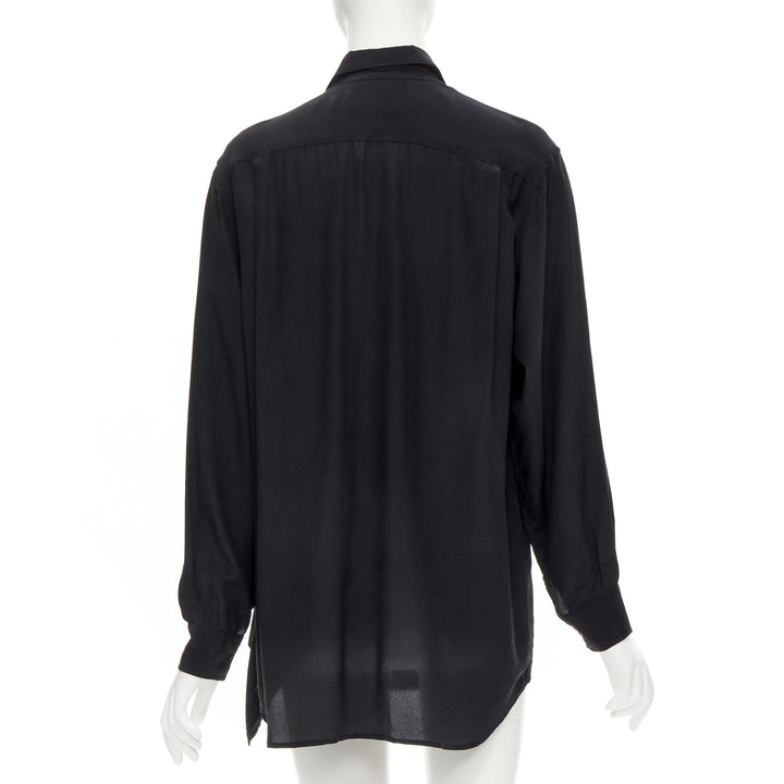 COMME DES GARCONS 1980's Vintage black waterfall draped chandelier jewel shirt