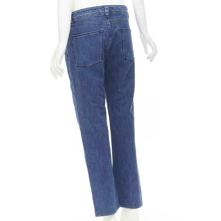 LORO PIANA 5 Tasche Slim blue washed soft denim jeans 33"