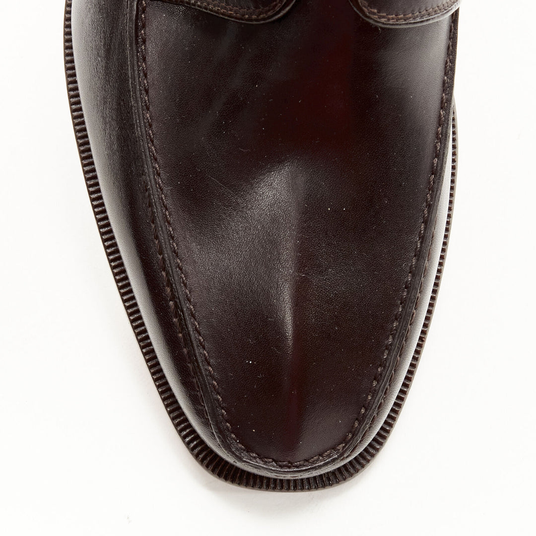 CHRISTIAN LOUBOUTIN Cypriene Flat Vintage brown leather derby loafer EU42