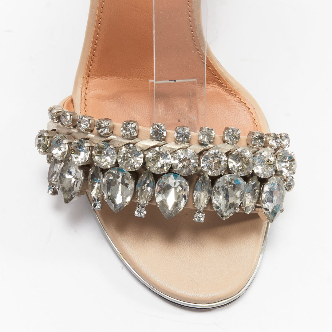 GIVENCHY Riccardo Tisci crystal embellished ankle strap high heel sandals EU37