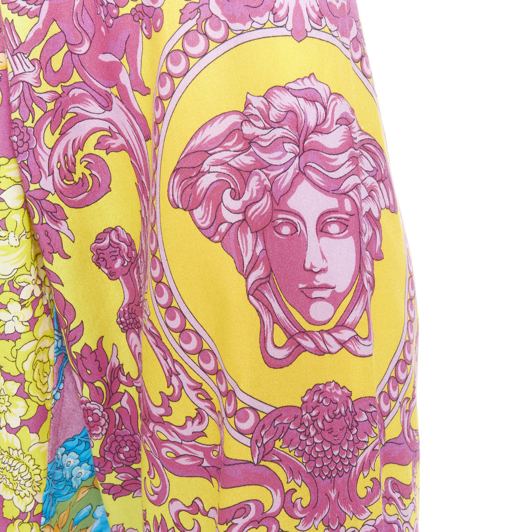 VERSACE Pop Neon Barocco Technicolor baroque print cotton shirt EU38 S