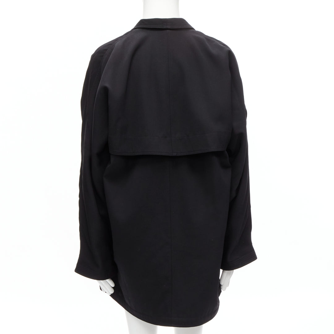 GIANNI VERSACE Vintage 100% wool black gold barocco lined robe coat jacket