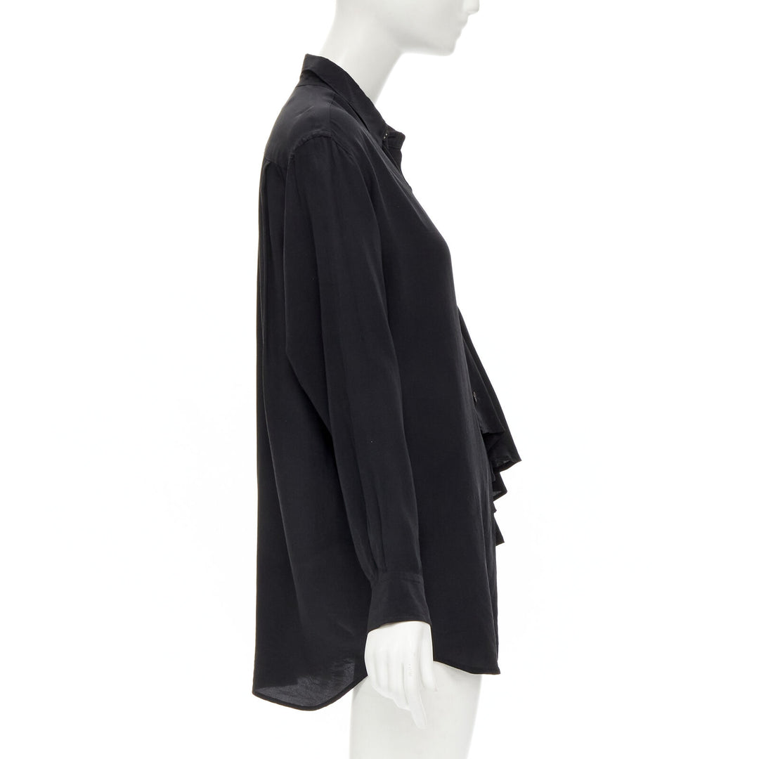 COMME DES GARCONS 1980's Vintage black waterfall draped chandelier jewel shirt