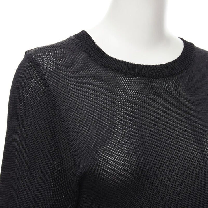 COMME DES GARCONS Vintage 1980s black extra long sleeves angular sweater dress