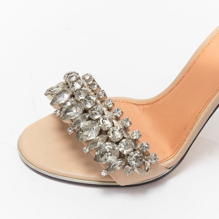 GIVENCHY Riccardo Tisci crystal embellished ankle strap high heel sandals EU37