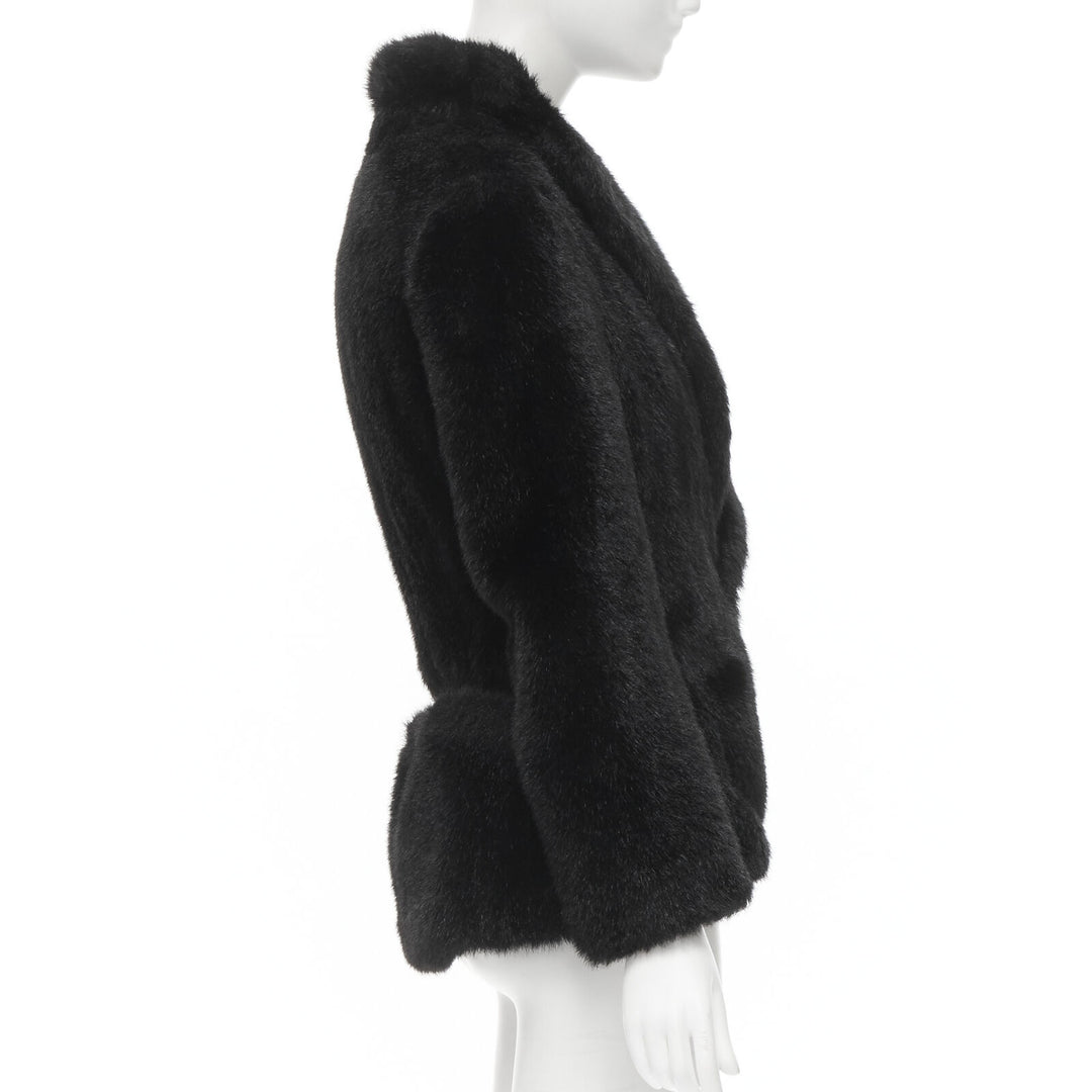 vintage Runway JUNYA WATANABE 2001 faux fur clear PVC insert blazer coat M