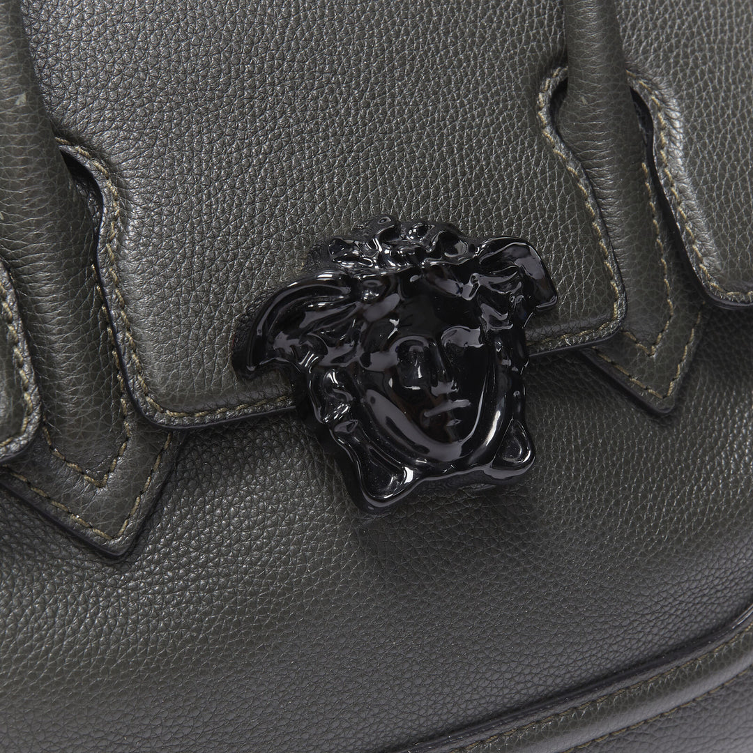 VERSACE Palazzo Empire Small charcoal green black Medusa crossbody satchel bag