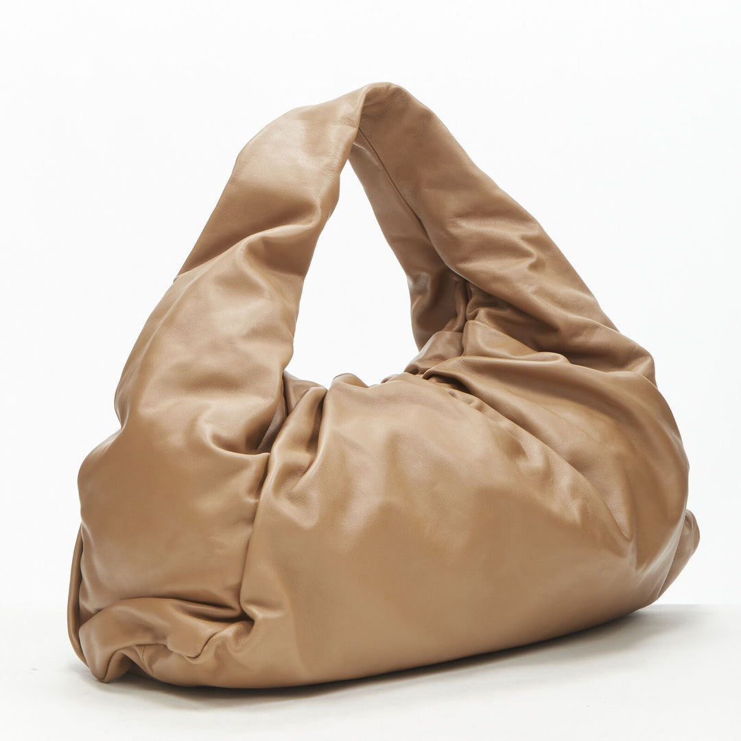 BOTTEGA VENETA Daniel Lee The Shoulder Pouch brown leather gathered hobo bag